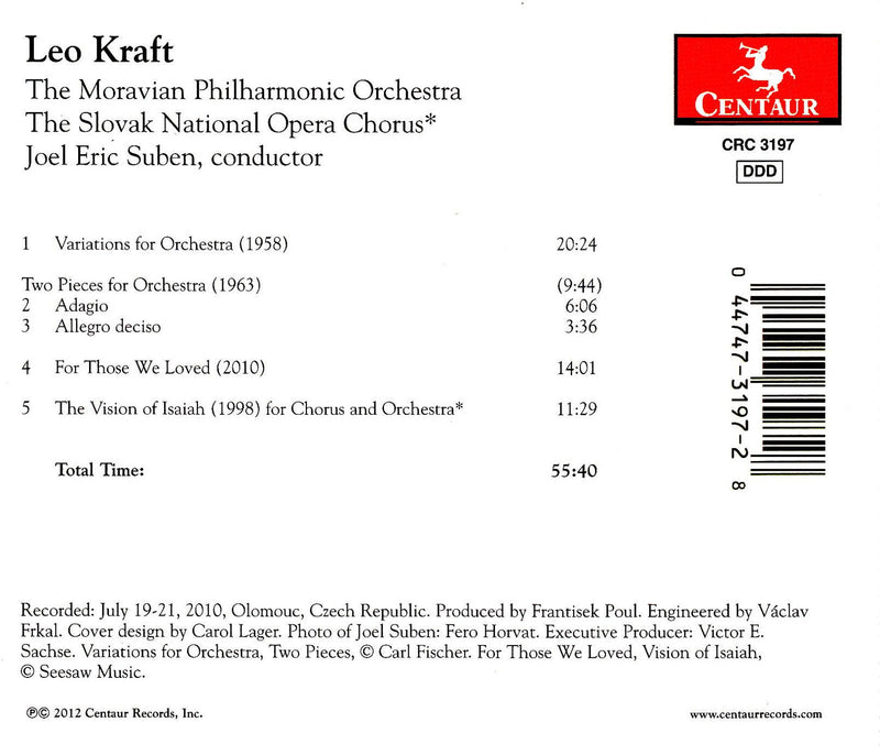 Kraft: Variations for Orchestra - 2 Pieces for Orchestra - T