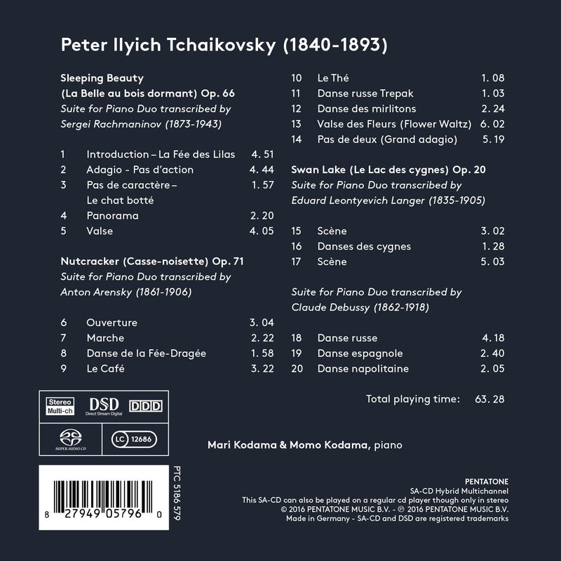 Tchaikovsky: Ballet Suites For Piano Duo / Kodama, Kodama