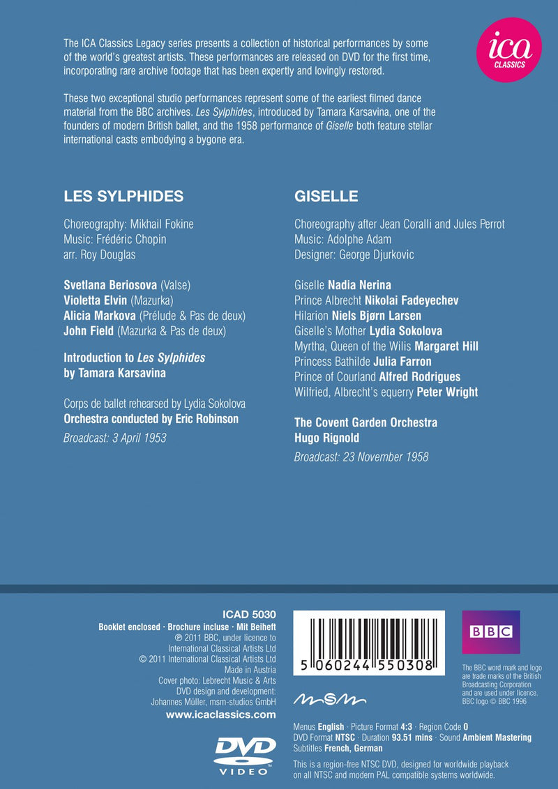 Chopin: Les Sylphides; Adam: Giselle / Svetlana Beriosova, Nadia Nerina