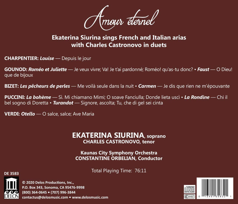 Amour eternel / Ekaterina Siurina, Constantine Orbelian, Kaunas City Symphony