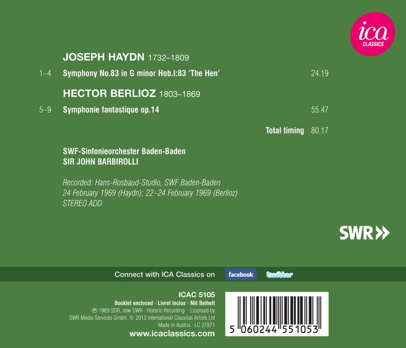 Haydn: Symphony No. 83, 'The Hen' - Berlioz: Symphonie fanta