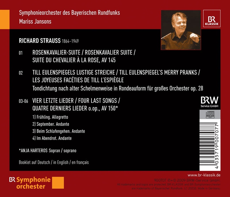 Richard Strauss: Rosenkavalier Suite; Till Eulenspiegel; Vier Letzte Lieder