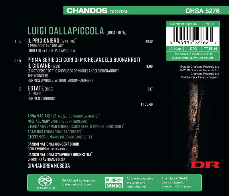 Dallapiccola: Il Prigioniero / Noseda, Danish National Symphony