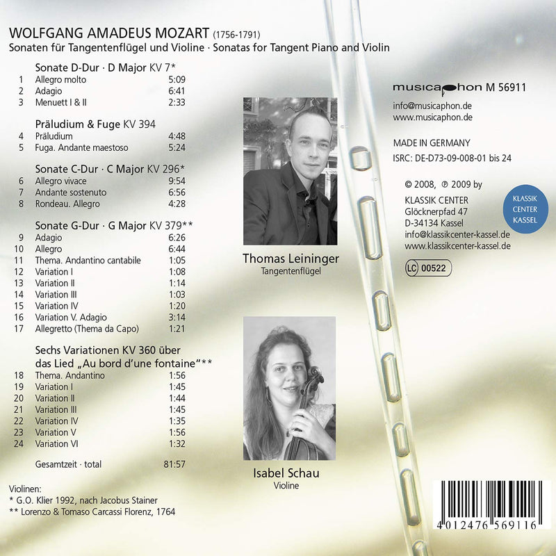 Mozart: Works for Tangent Piano and Violin
