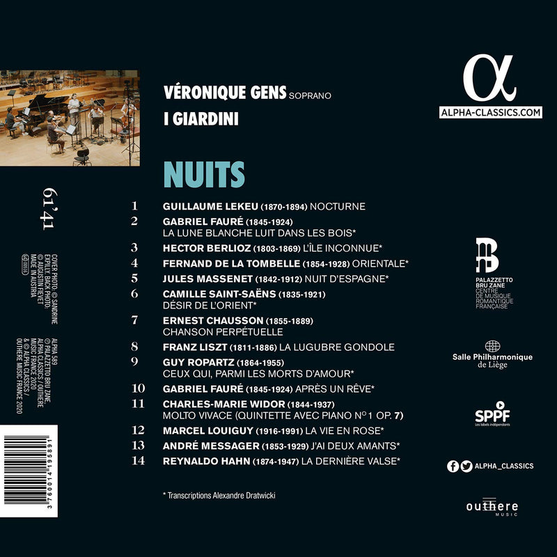 Nuits / Veronique Gens, I Giardini