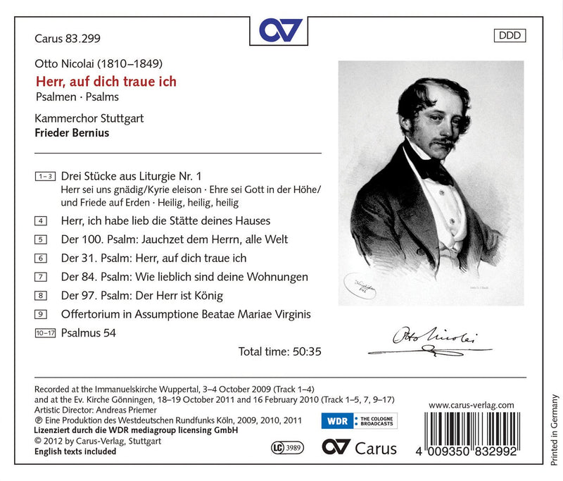 Otto Nicolai: Herr, Auf Dich Traue Ich