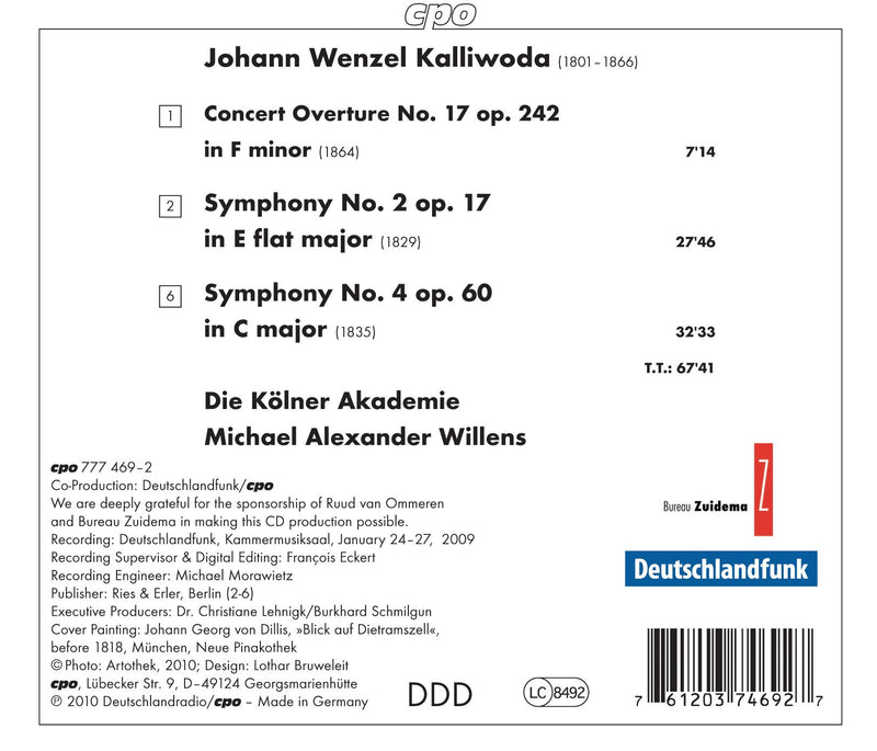 Kalliwoda: Symphonies Nos. 2 & 4; Concert Overture