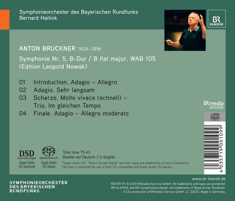 Bruckner: Symphony No. 5 / Haitink, Symphonieorchester Des Bayerischen Rundfunks