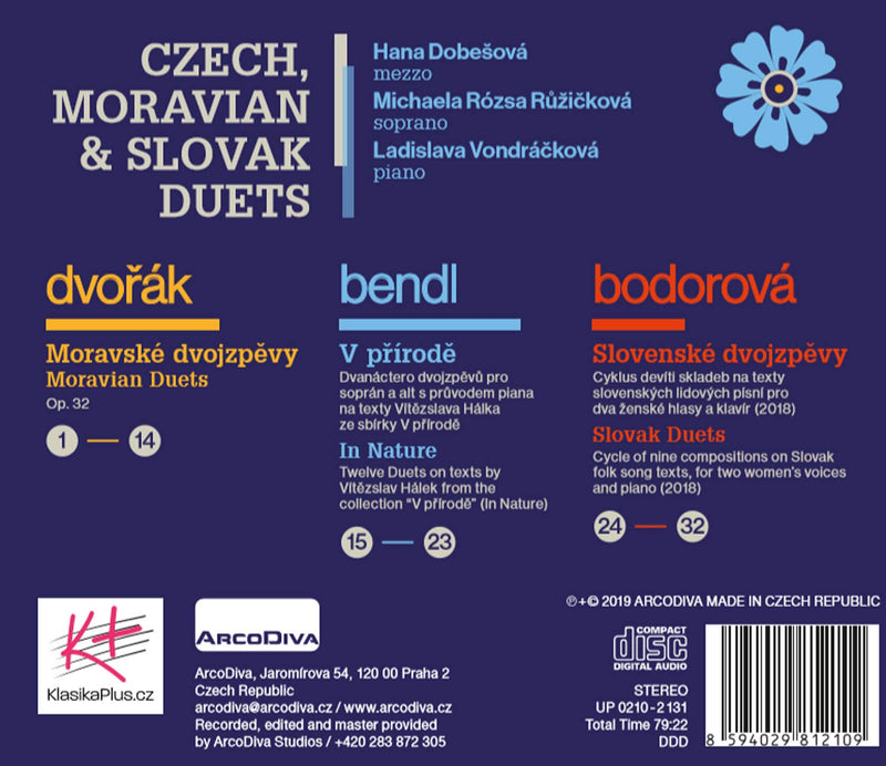 Czech, Moravian & Slovak Duets / Vondrackova, Ruzickova, Dobesova
