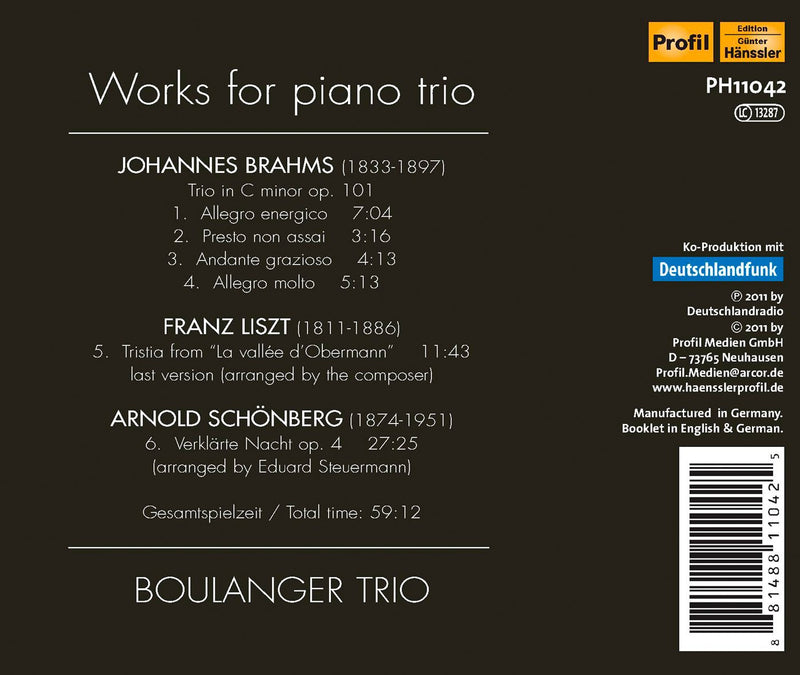 Brahms - Liszt - Schönberg