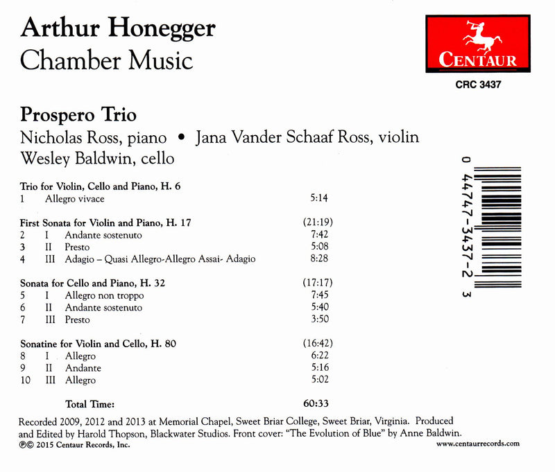 Arthur Honegger: Chamber Music