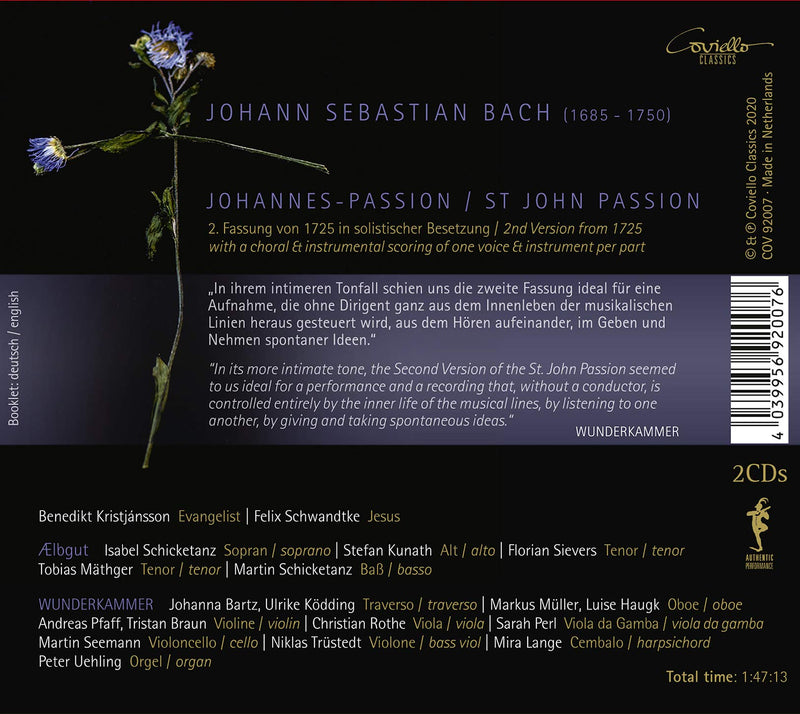 Bach: Johannes-Passion / Aelbgut, Wunderkammer
