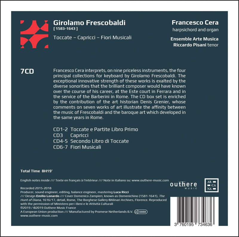 Frescobaldi: Toccate, Capricci & Fiori Musicali / Cera
