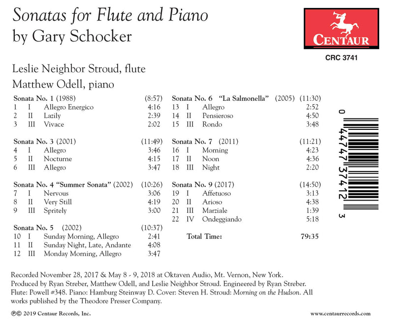 Schocker: Sonatas for Flute & Piano / Odell, Stroud