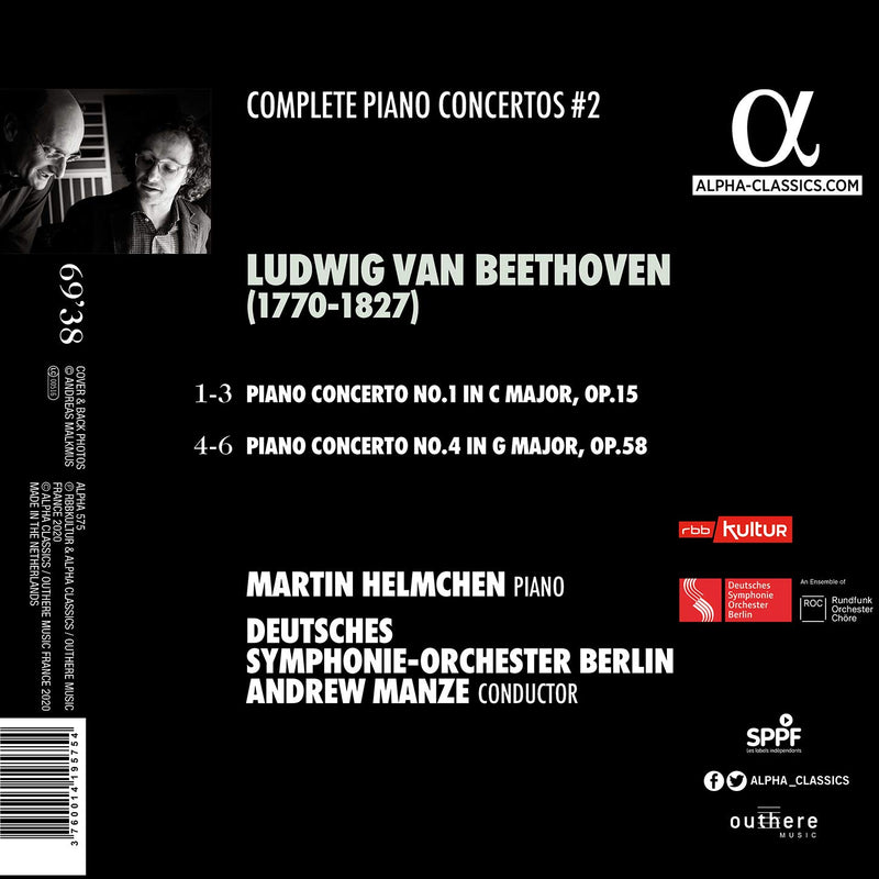 Beethoven: Piano Concertos Nos. 1 & 4 / Manze, Helmchen, Deutsches Symphonie-Orchester Berlin