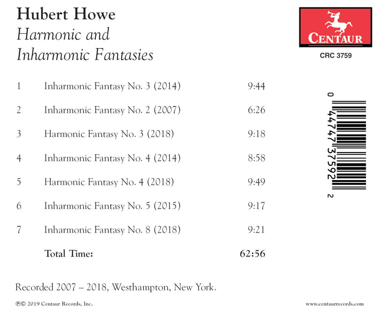 Harmonic & Inharmonic Fantasie / Hubert Howe