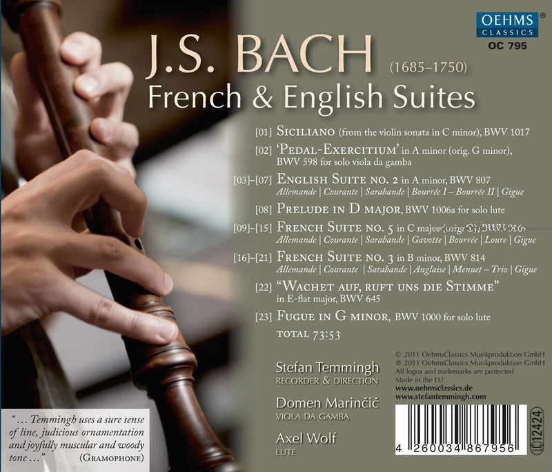 Bach: French & English Suites / Stefan Temmingh