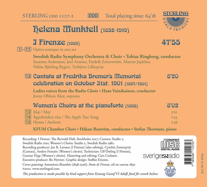 Munktell: I Firenze [Romantic Opera in Sweden, Vol. 9] / Swedish Radio Choir & Symphony Orchestra