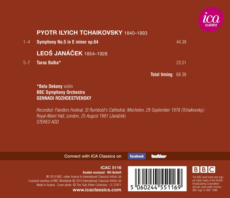 Tchaikovsky: Symphony No. 5, Op. 64  - Janácek: Taras Bulba,