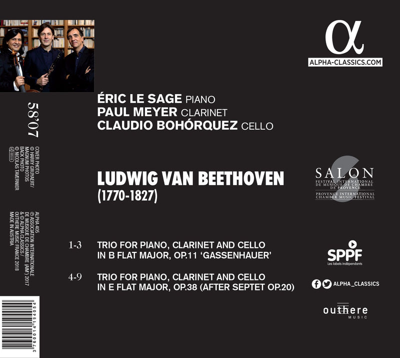 Beethoven: Trios for Clarinet, Cello & Piano / Le Sage, Meyer, Bohorquez