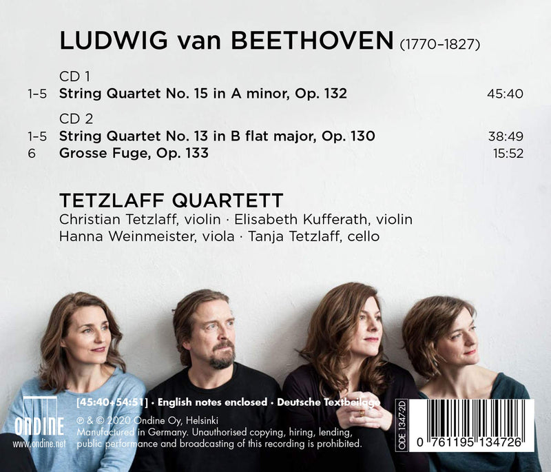 Beethoven: String Quartets Opp. 132, 130 & 133 / Tetzlaff Quartett