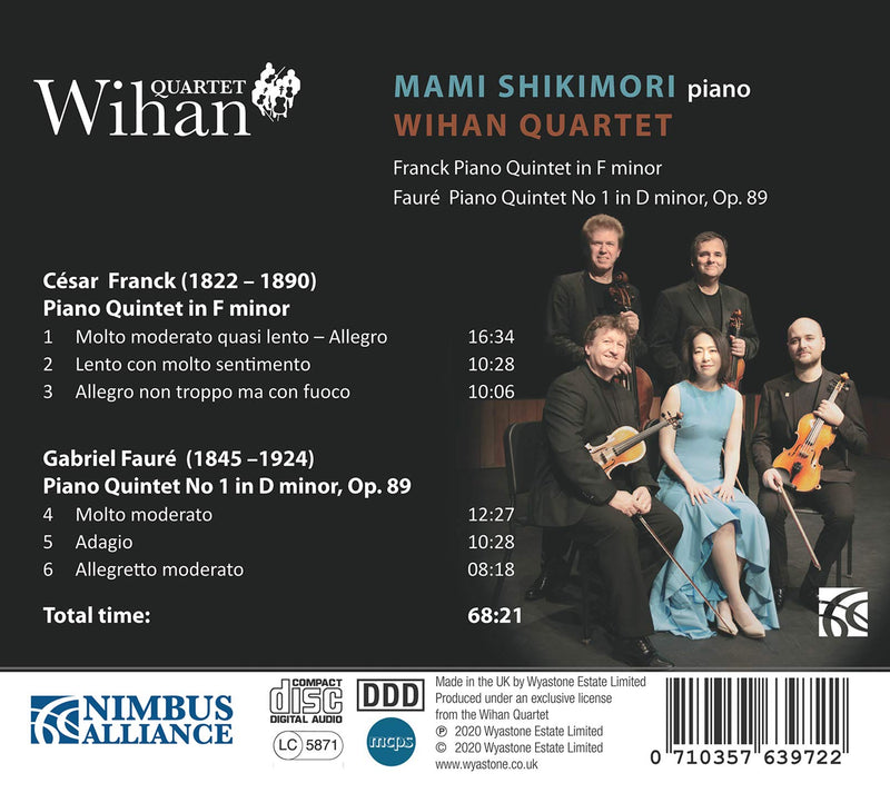 Franck and Fauré Piano Quintets