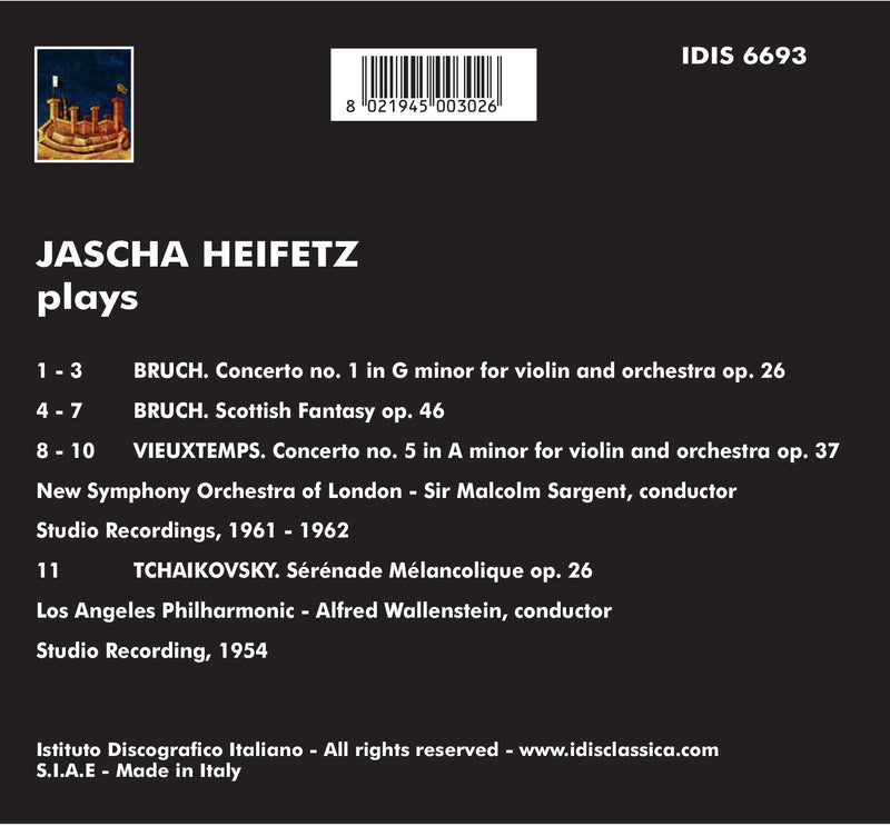 Bruch: Concerto No. 1, Op. 26; Scottish Fantasy; Vieuxtemps: Concerto No. 5; Tchaikovsky: Serenade Melancolique