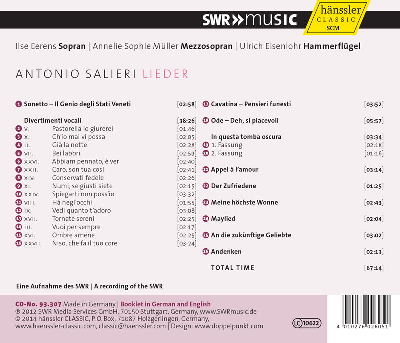 Salieri: Lieder