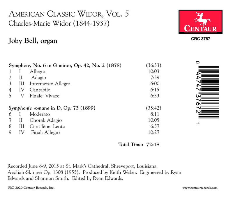 American Classic Widor, Vol. 5 / Joby Bell