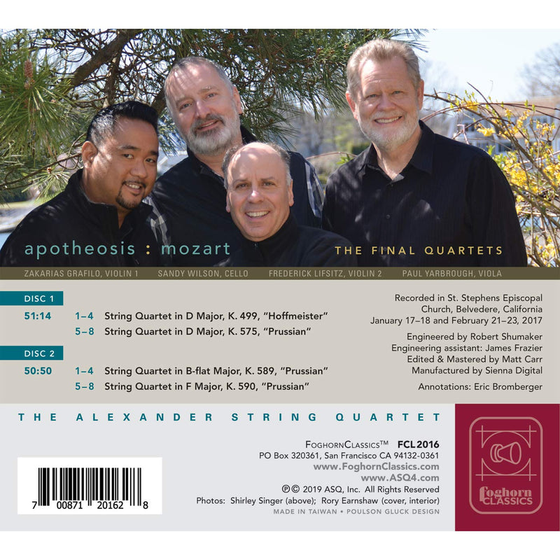 Apotheosis, Vol. 1: The Final Quartets of Mozart / Alexander Quartet