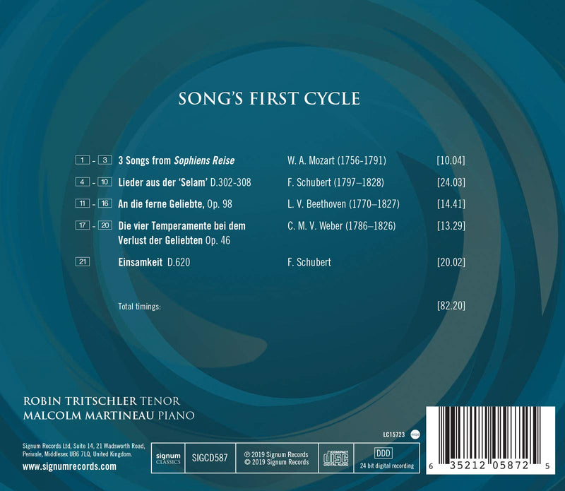 Song's First Cycle / Tritschler, Martineau
