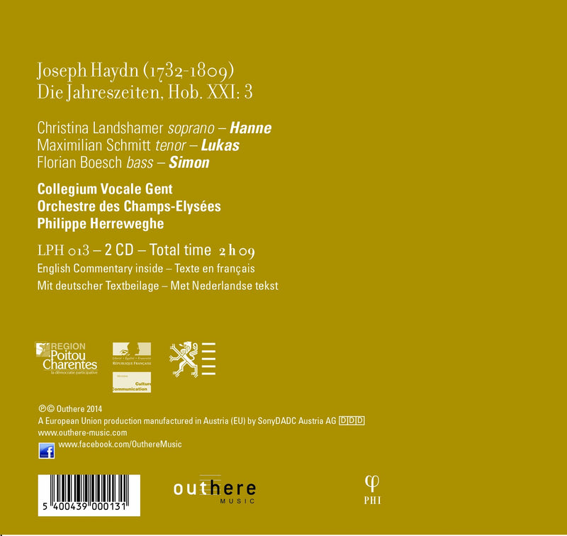 Haydn: The Seasons / Landshamer, Schmitt, Herreweghe