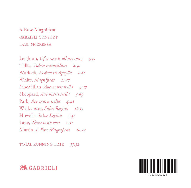 A Rose Magnificat / McCreesh, Gabrieli Consort