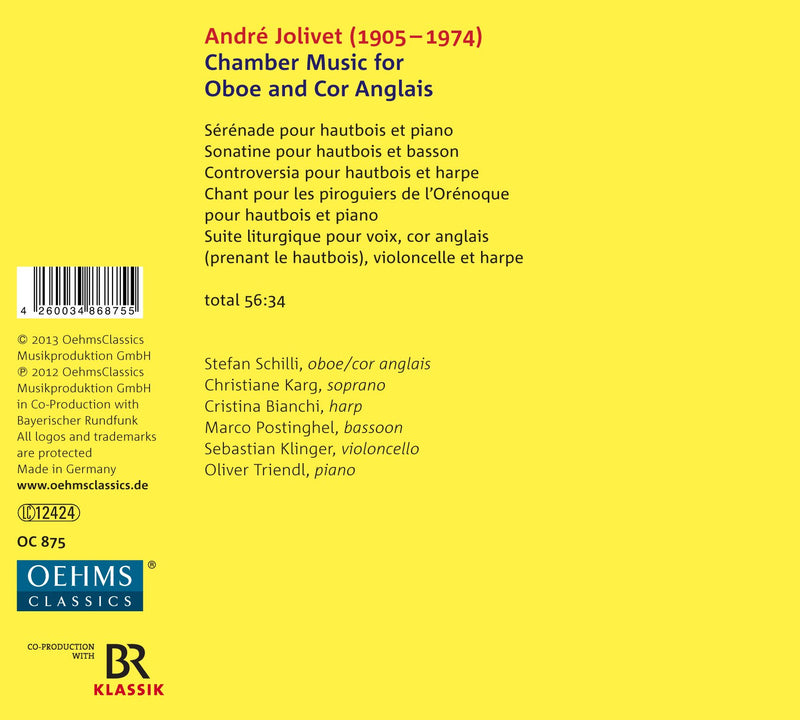 Jolivet: Chamber music for Oboe and Cor Anglais