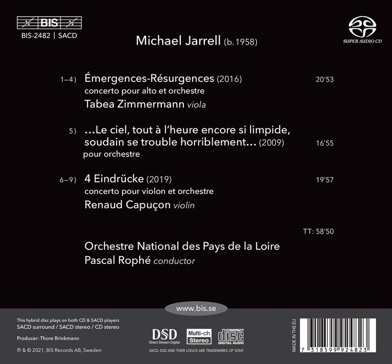Jarrell: Emergences-Resurgences / Rophe, Orchestre National Des Pays De La Loire