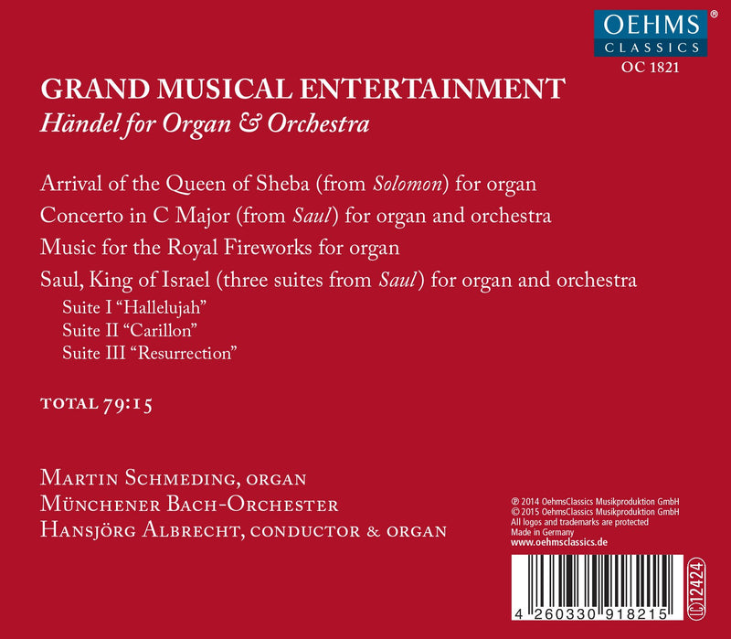 Handel: Grand Musical Entertainment – New Concertos for Orga