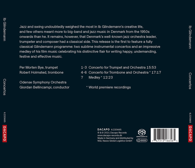 Glindemann, Käfer: Concertos / Bellincampi, Bye, Holmsted, Odense Symphony Orchestra