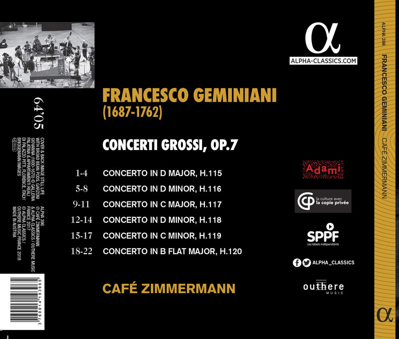 Geminiani: Concerti Grossi, Op. 7 / Cafe Zimmermann
