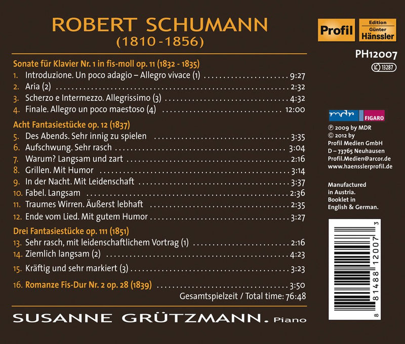 Schumann: Piano Sonata No. 1 - Fantasiestücke, Op. 12 - 3 Fa