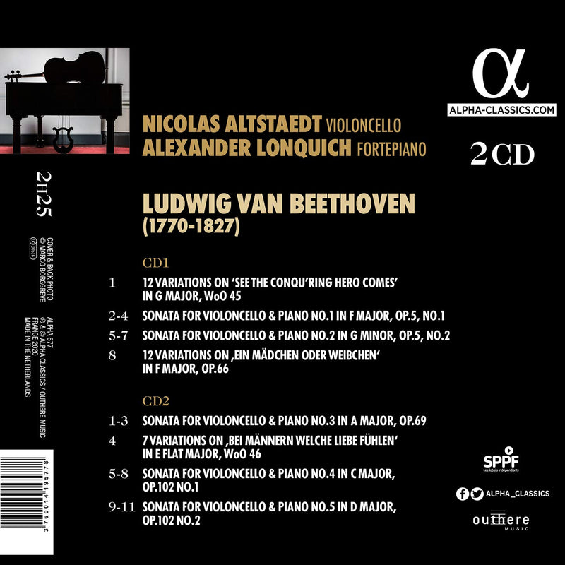 Beethoven: Complete Works for Piano & Violoncello / Altstaedt, Lonquich