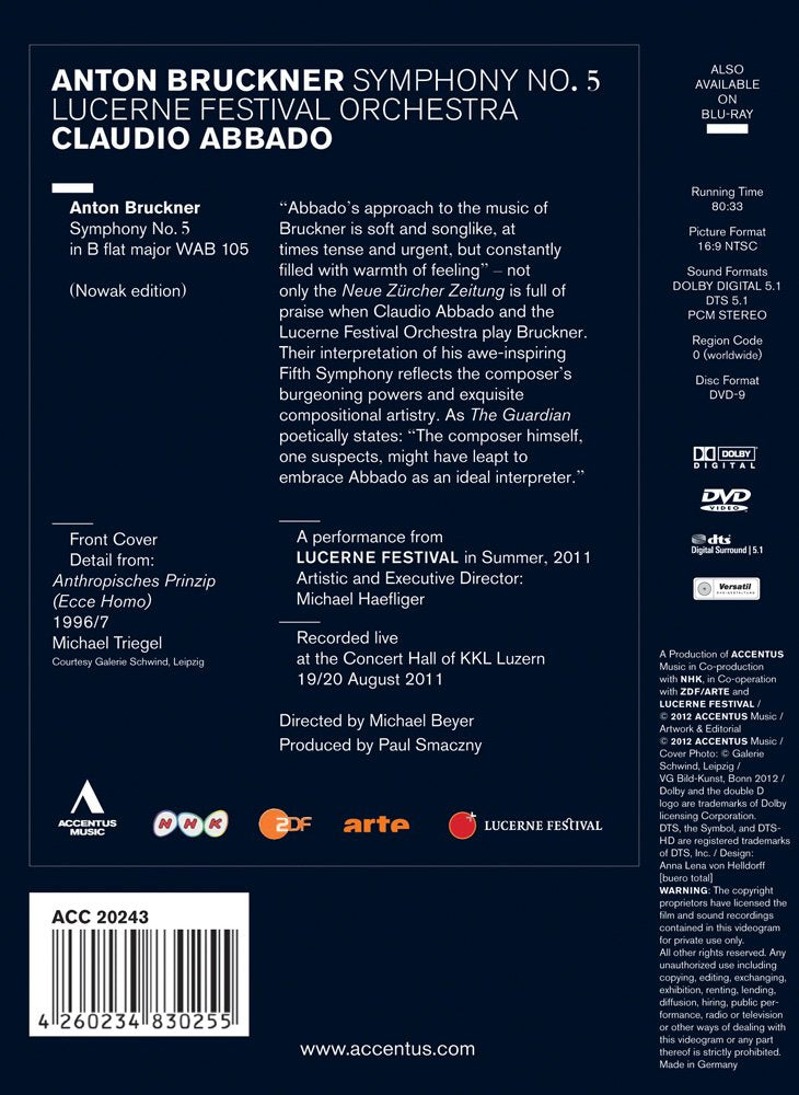 Bruckner: Symphony No 5 / Abbado, Lucerne Festival Orchestra