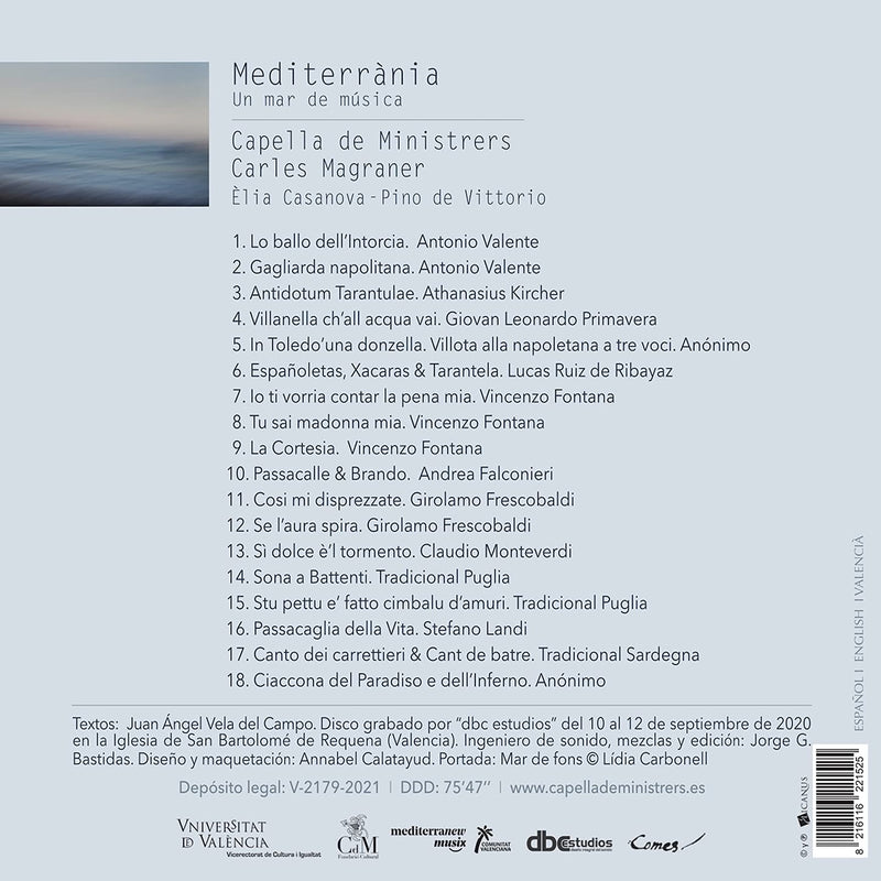 Mediterrània: Un Mar de Música / Magraner, Capella de Ministrers