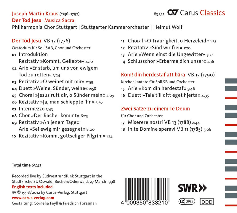 Kraus: Choral Music