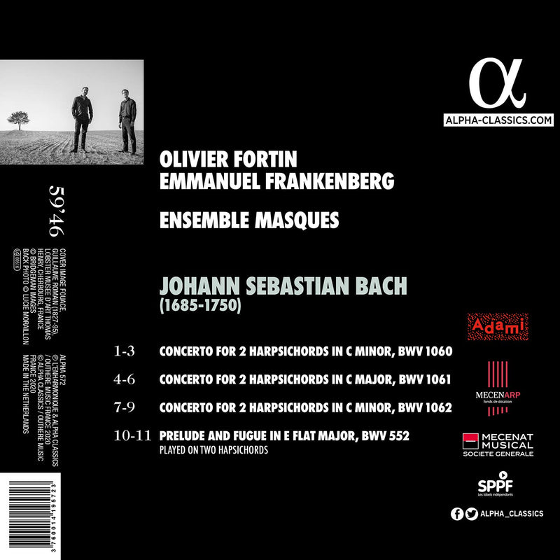 Bach: Concerto for Two Harpsichords / Fortin, Frankenberg, Ensemble Masques