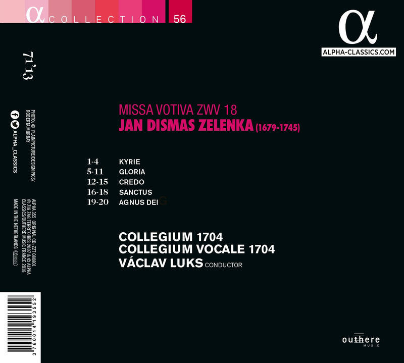 Zelenka: Missa Votiva, ZWV 18 / Luks, Collegium 1704