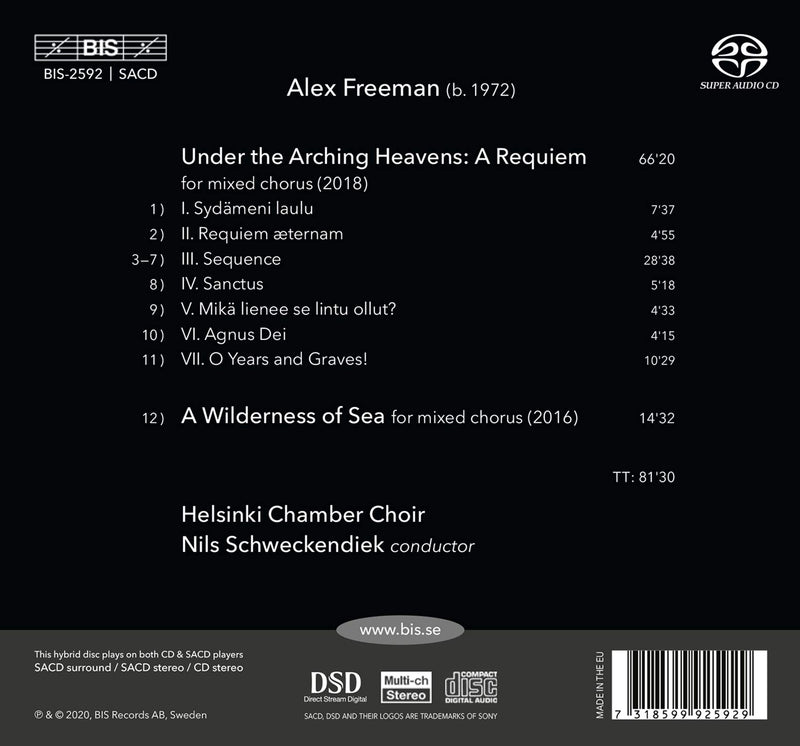 Freeman: Under The Arching Heavens / Schweckendiek, Helsinki Chamber Choir