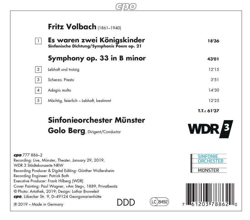 Volbach: Syphony, Op. 33 & Es waren zwei Konigskinder / Berg, Munster Symphony