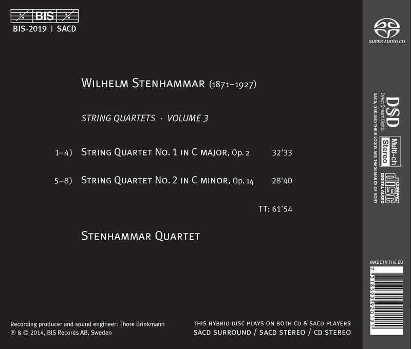 Stenhammar: String Quartets Nos. 1 & 2 / Stenhammar Quartet