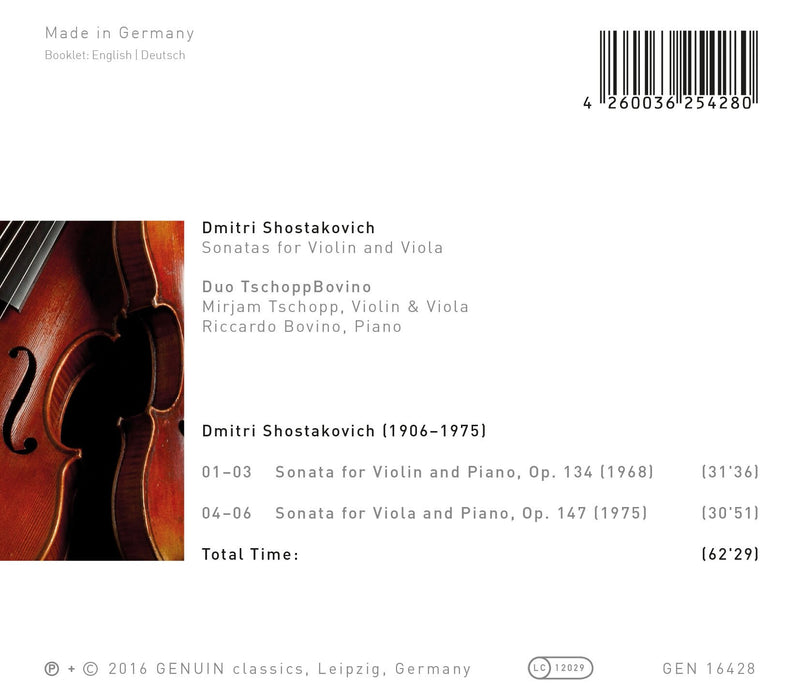 Shostakovich: Sonatas for Violin & Viola
