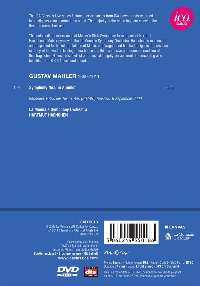 Mahler: Symphony No 6 / Haenchen, La Monnaie Symphony Orchestra